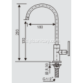 Pegangan tunggal faucet dapur hanya air dingin